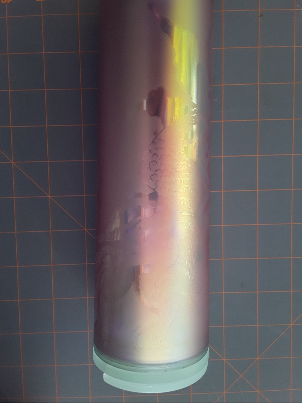 🧜🏻♀️Starbucks 16oz Pearl Pink Purple Color Shifting Mermaid Scale Cold Cup